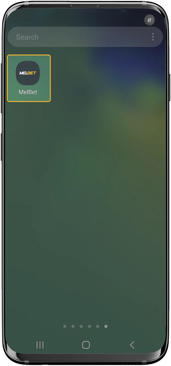 Find the Melbet Android app icon on your home screen and open it.