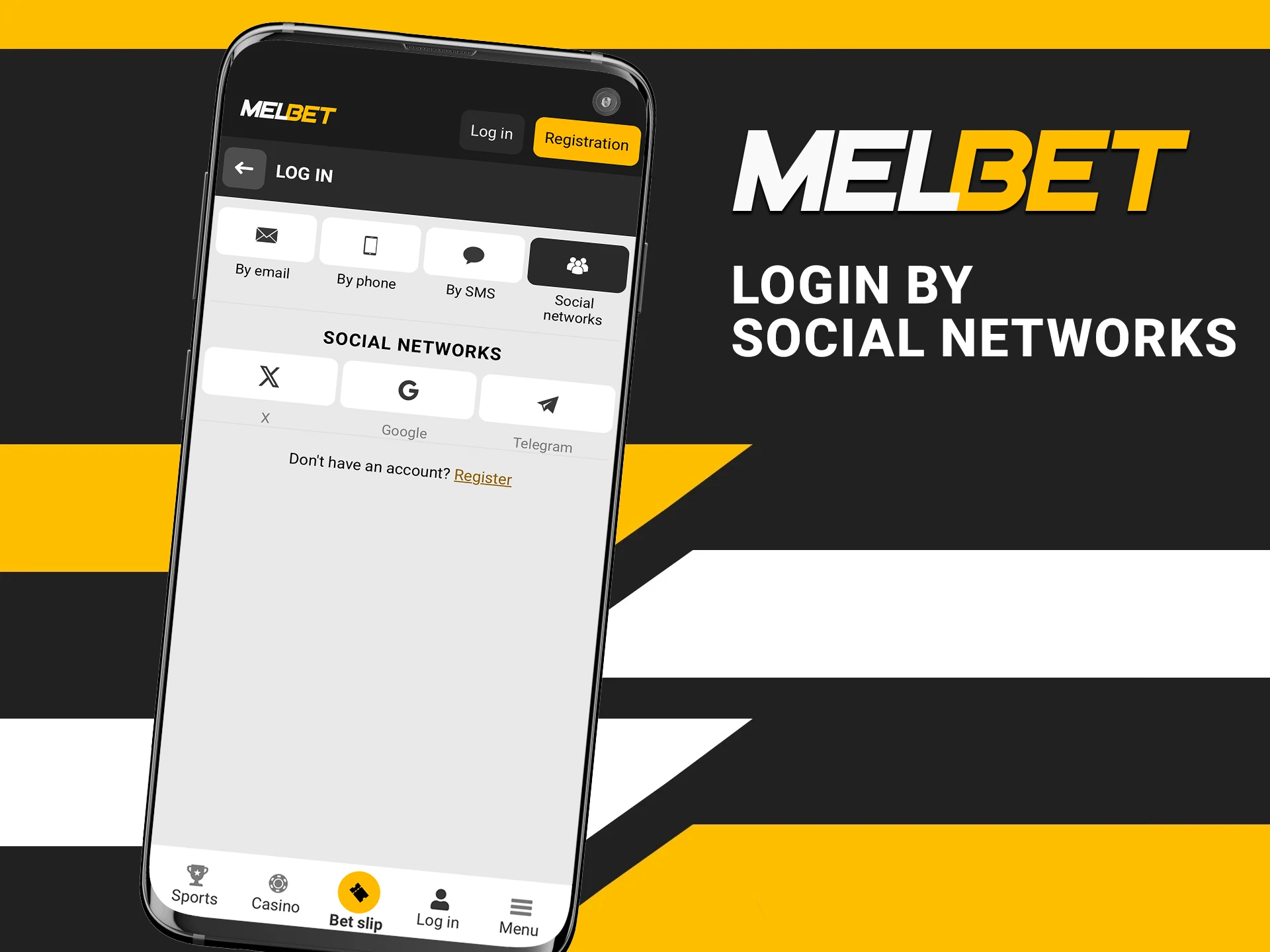 Access the Melbet platform without a password.
