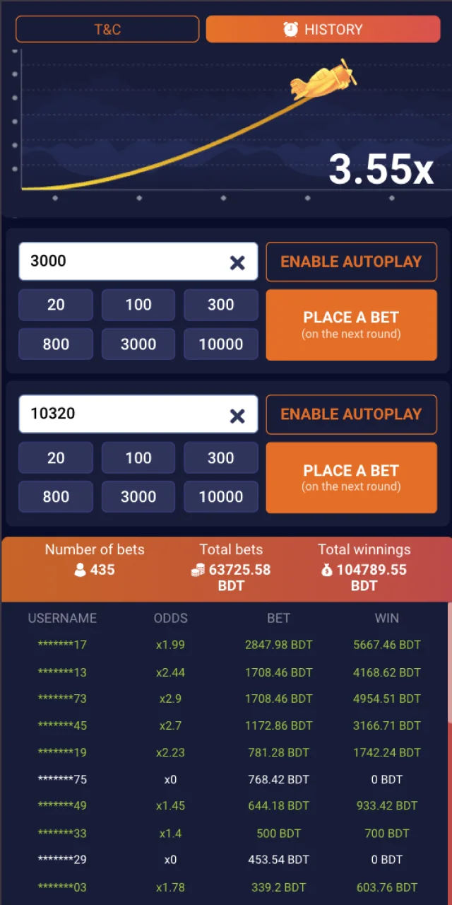 Explore the simple interface of Crash on the official Melbet Casino website.