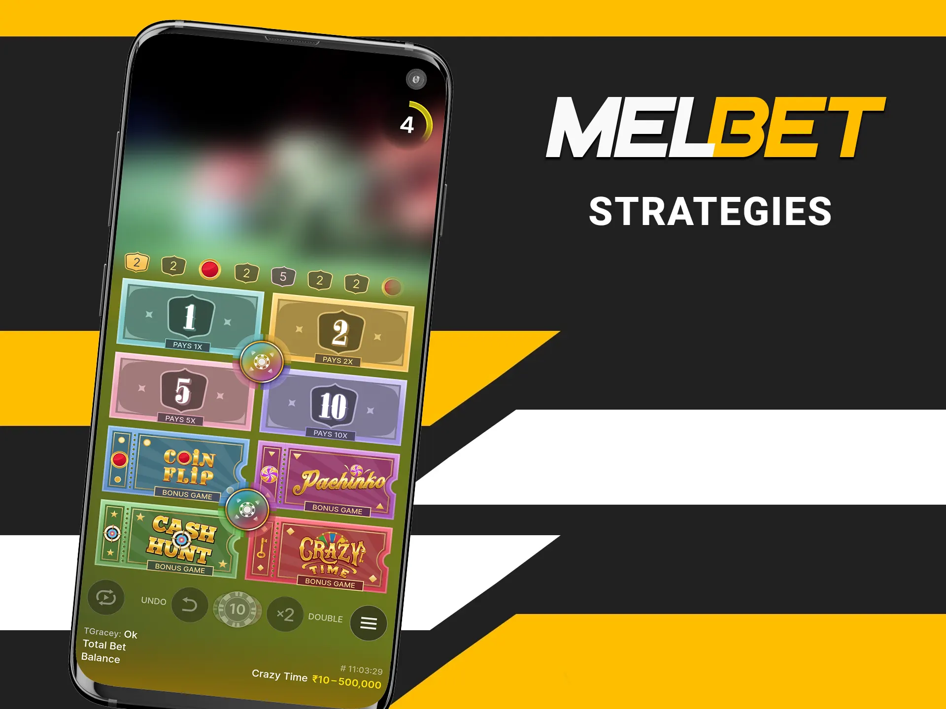 Learn strategies for playing Crazy Time at Melbet Casino.