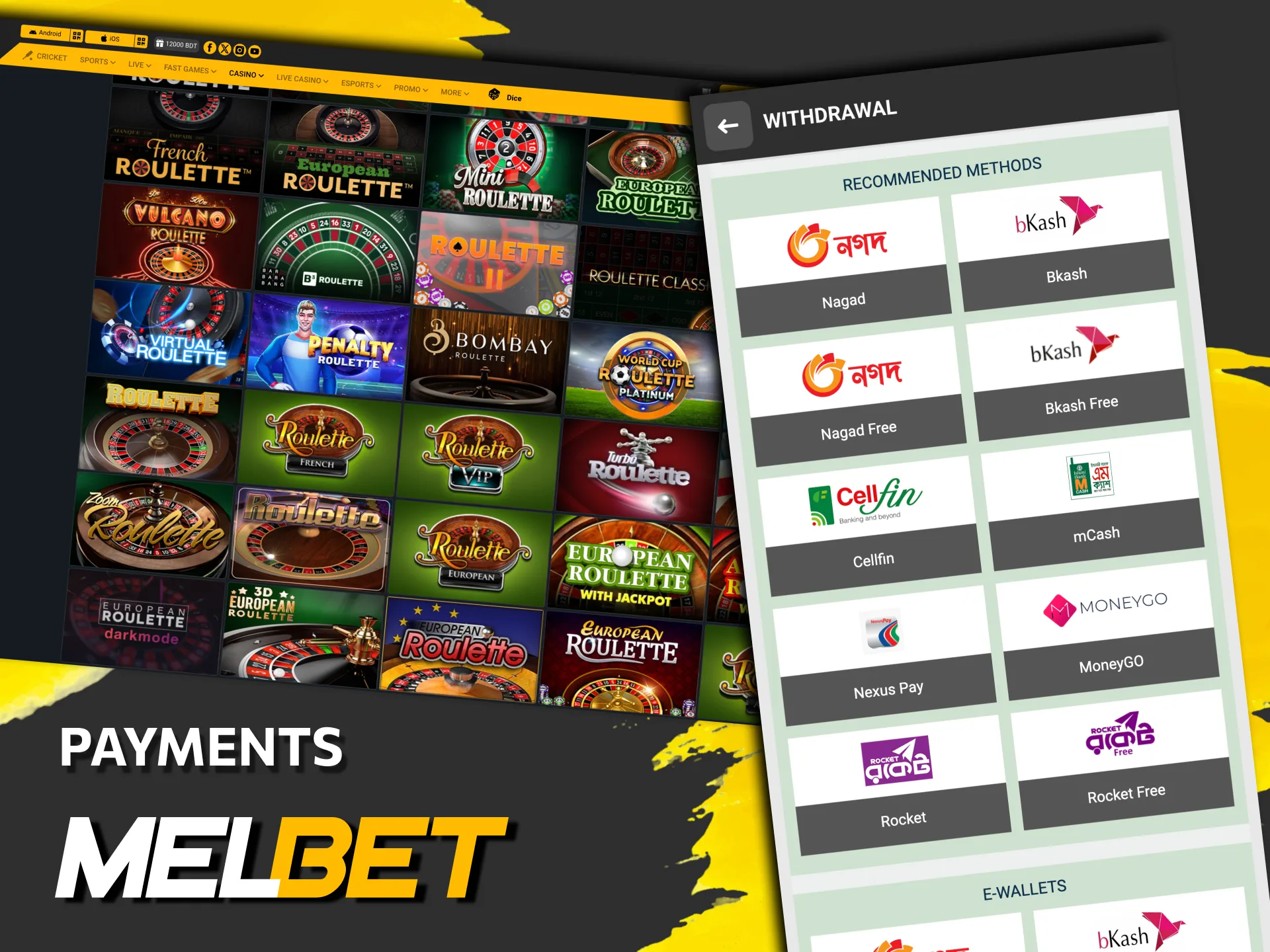 Fast and secure Melbet payment options supporting local services.