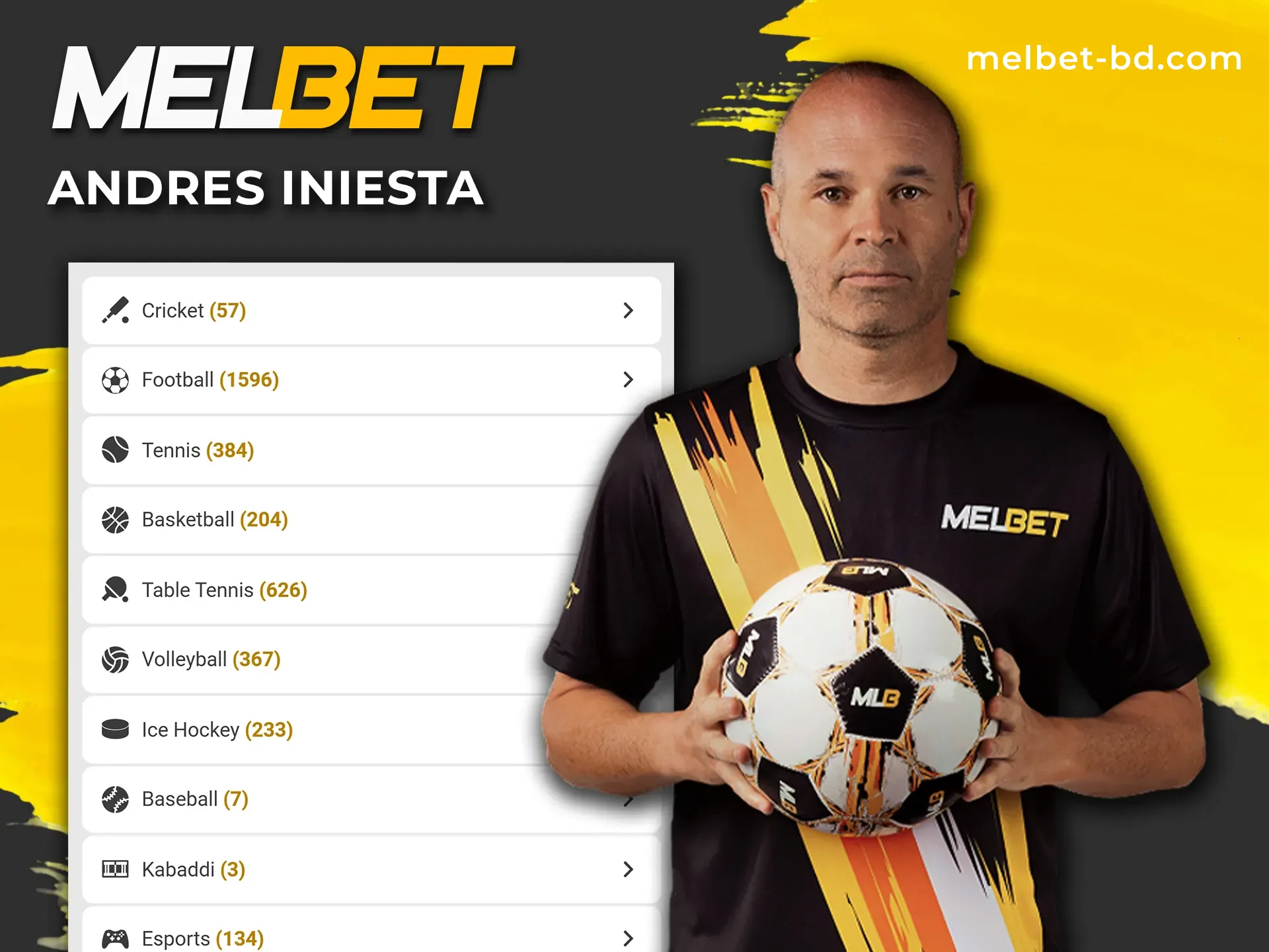 Find out why Andres Iniesta recommends Melbet.