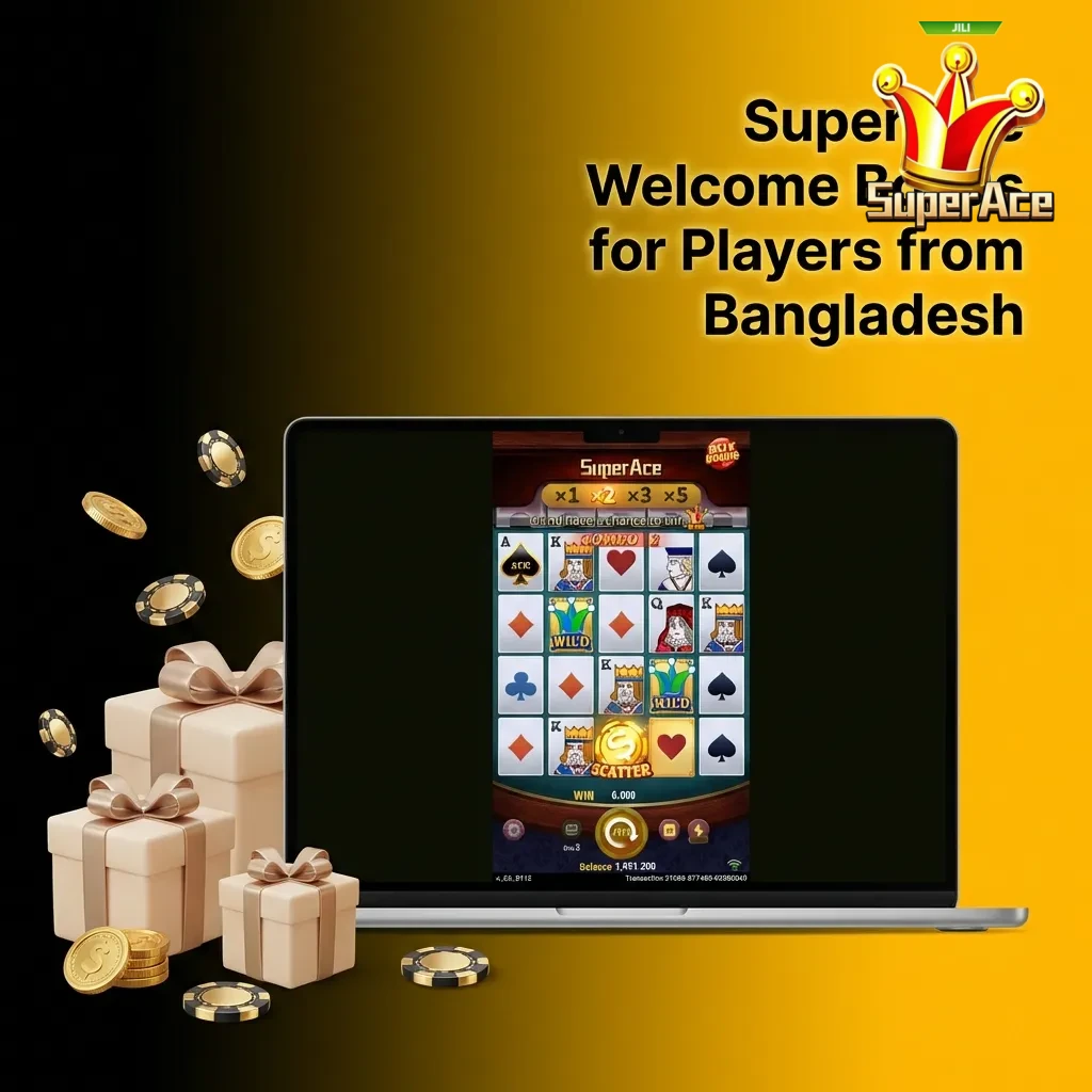Super Ace welcome bonus: 450% up to 315,000 BDT + 250 free spins for Bangladesh players with 35x wagering requirement